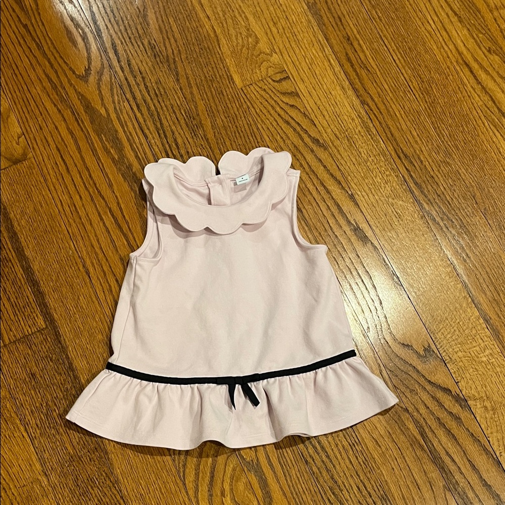 Janie and Jack Light Pink Top with Scalloped Detail